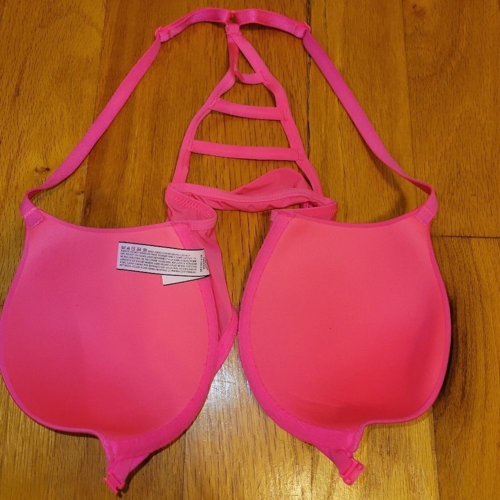 NWOT VS Hot Pink Push Up 32D - Picture 8 of 10